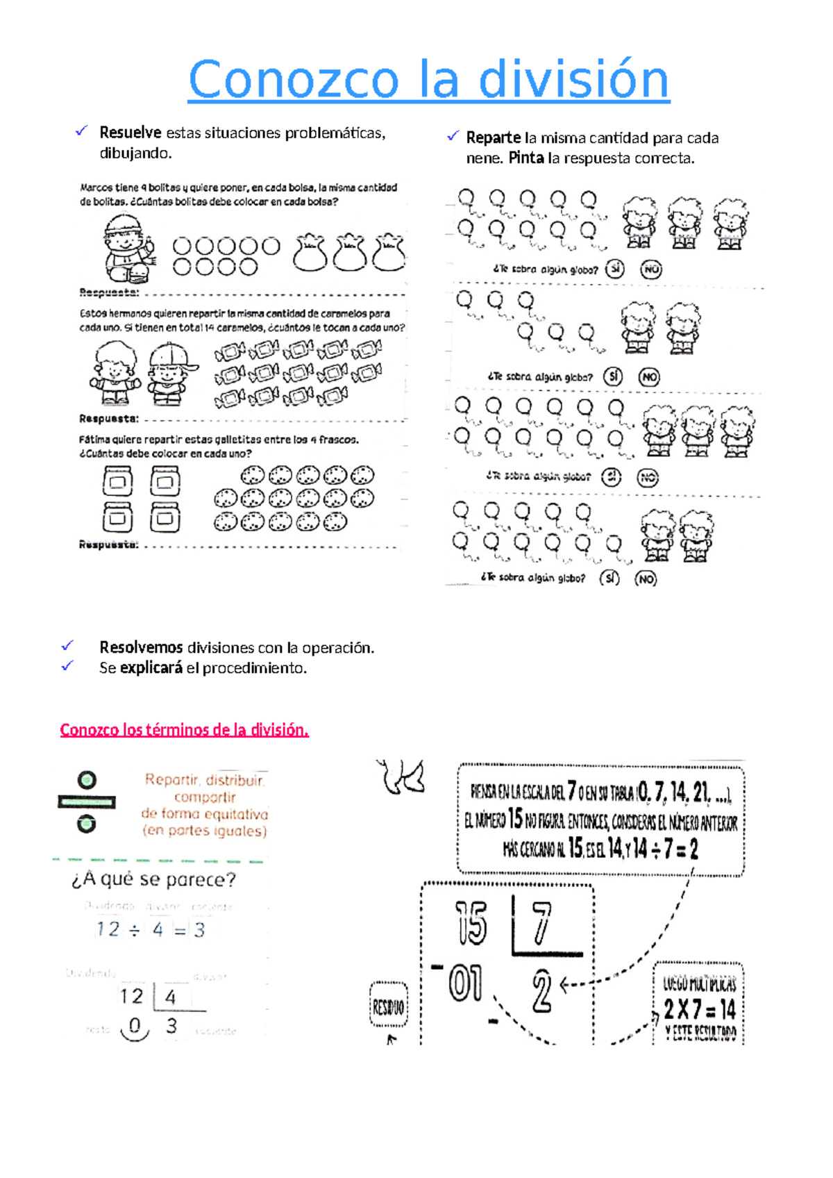 Unidad 6 matematica - secuencia didactica de division - Conozco la ...