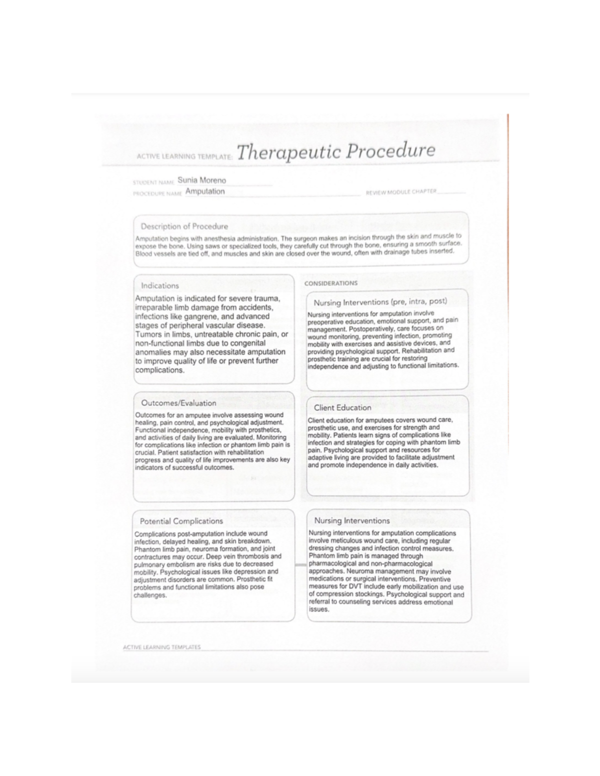 Amputation template - med7357 - Studocu