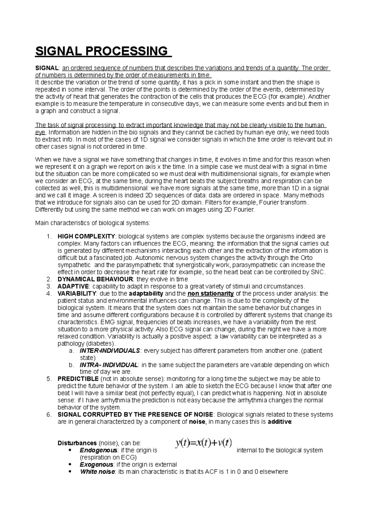 Biomedical Signal Processing Impianti ospedalieri PoliMi Studocu