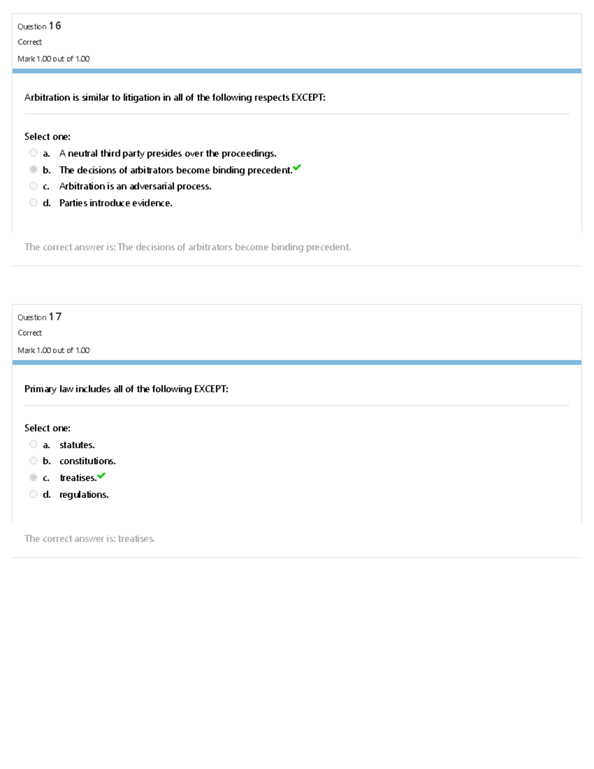 Graded Quiz Unit 3 Attempt review BUS 3305 Business Law and Ethics.pdf ...