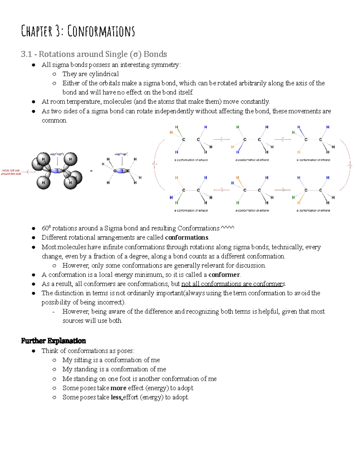 CHEM 250 Chapter 3 - Prof. Langdon - Chapter 3: Conformations 3 ...