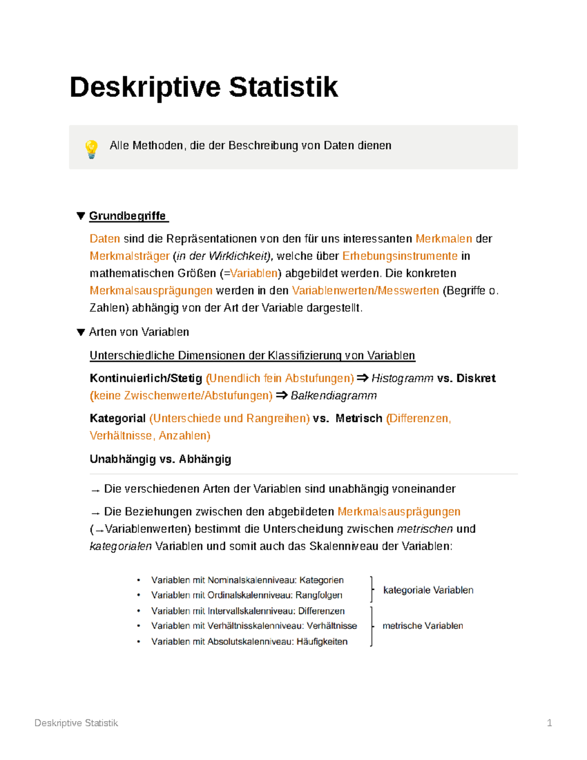 Deskriptive Statistik Zusammenfassung - Deskriptive Statistik Alle ...