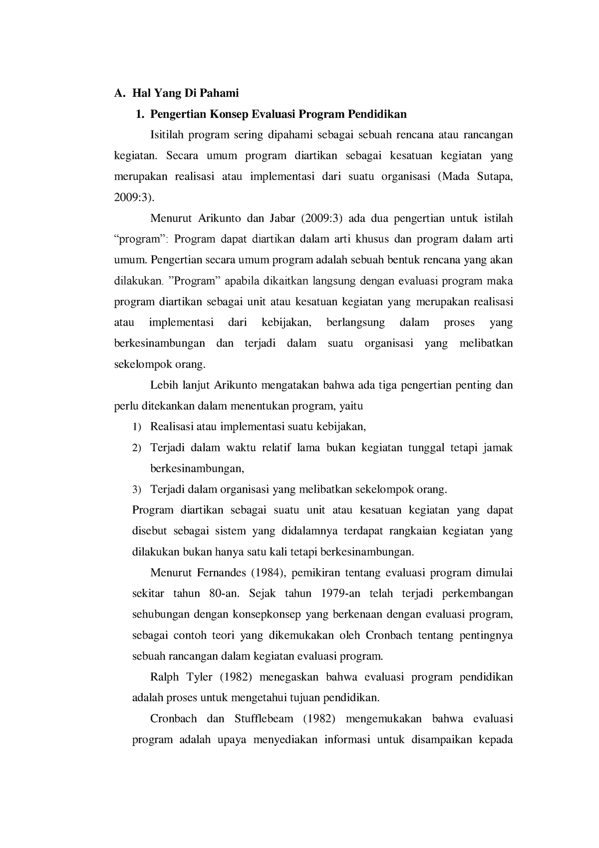 Konsep Evaluasi Pendidikan - A. Hal Yang Di Pahami 1. Pengertian Konsep ...