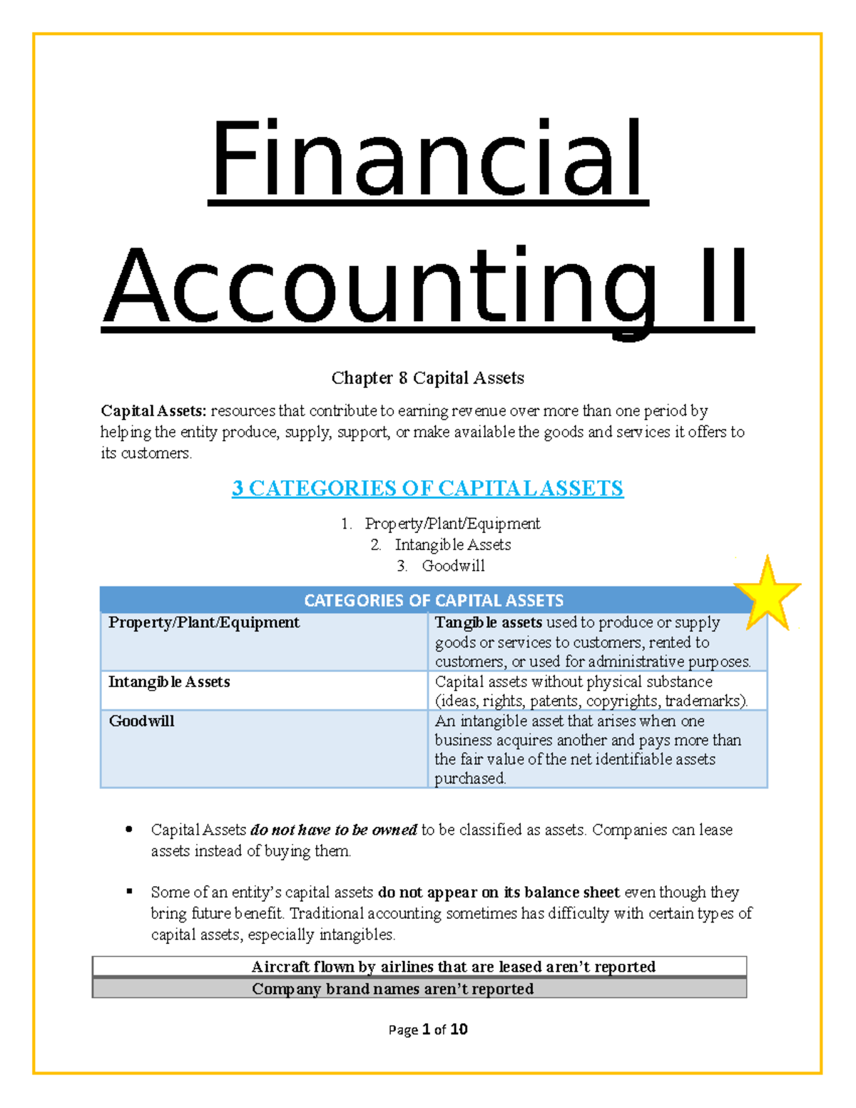 Financial Accounting II Ch 8 Note - Financial Accounting II Chapter 8 ...