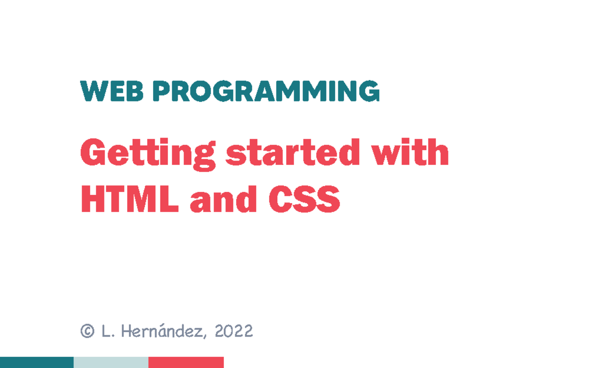 01 Web Programming - Getting started with HTML and CSS - Getting ...