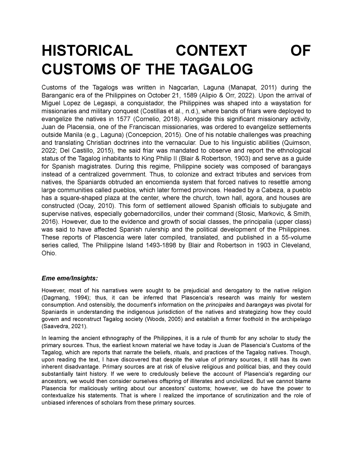 customs of tagalog essay