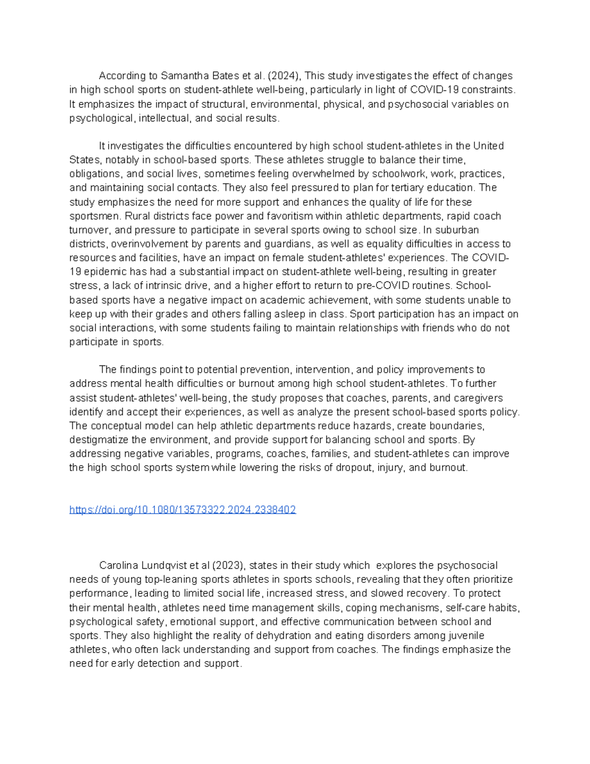 RRS - research. - According to Samantha Bates et al. (2024), This study ...