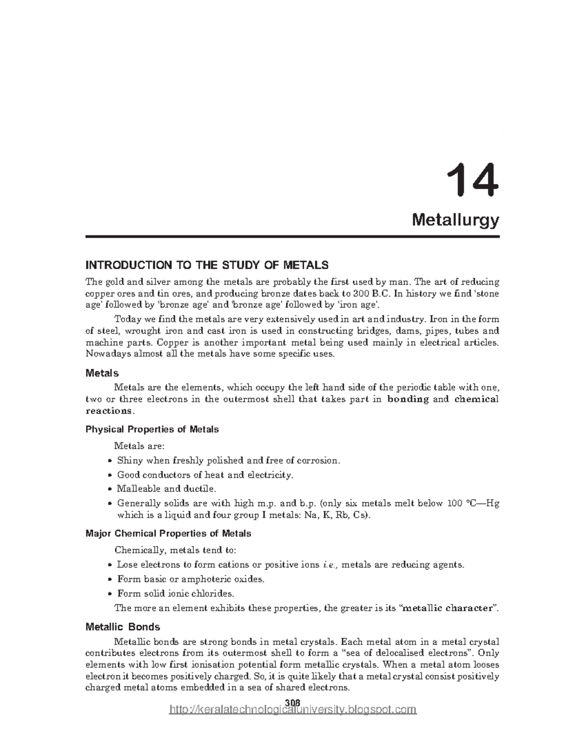 Engineering Chemistry 14- Metallurgy - ####### 308 14 Metallurgy ...