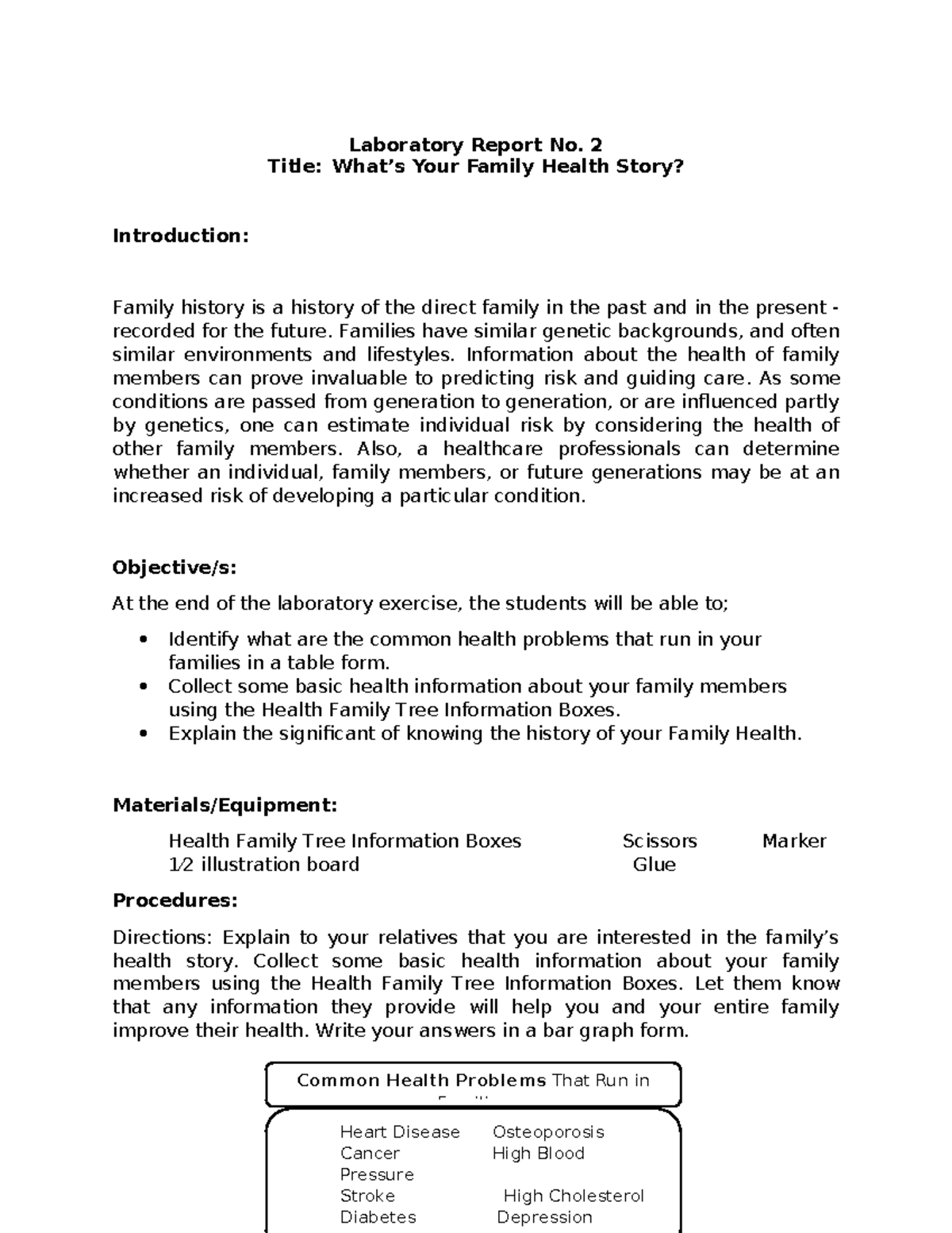 Bio Gen Laboratory Report 2 - Laboratory Report No. 2 Title: What’s ...