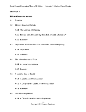 Chapter 1 Solution manual for Financial Accounting Theory - 1 CHAPTER 1 ...