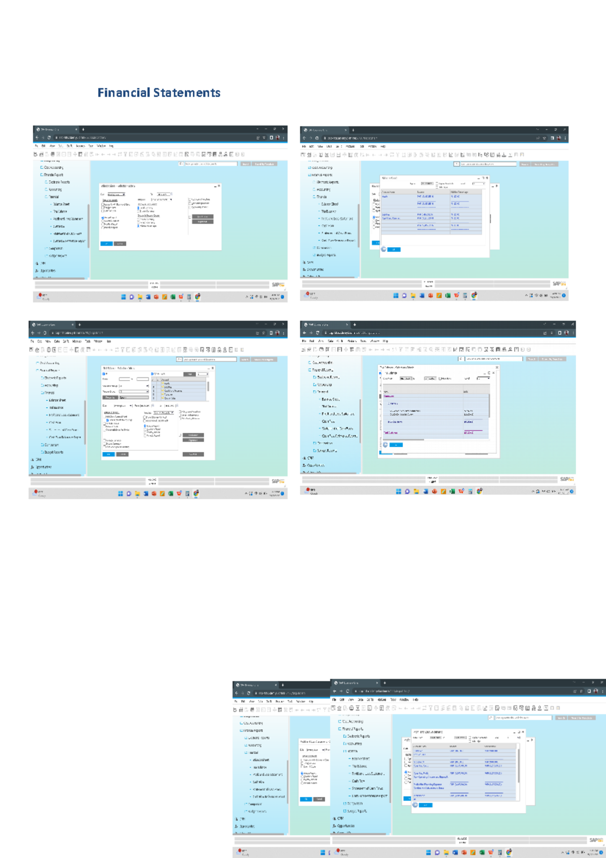 Sap Financial Statement Transaction Code