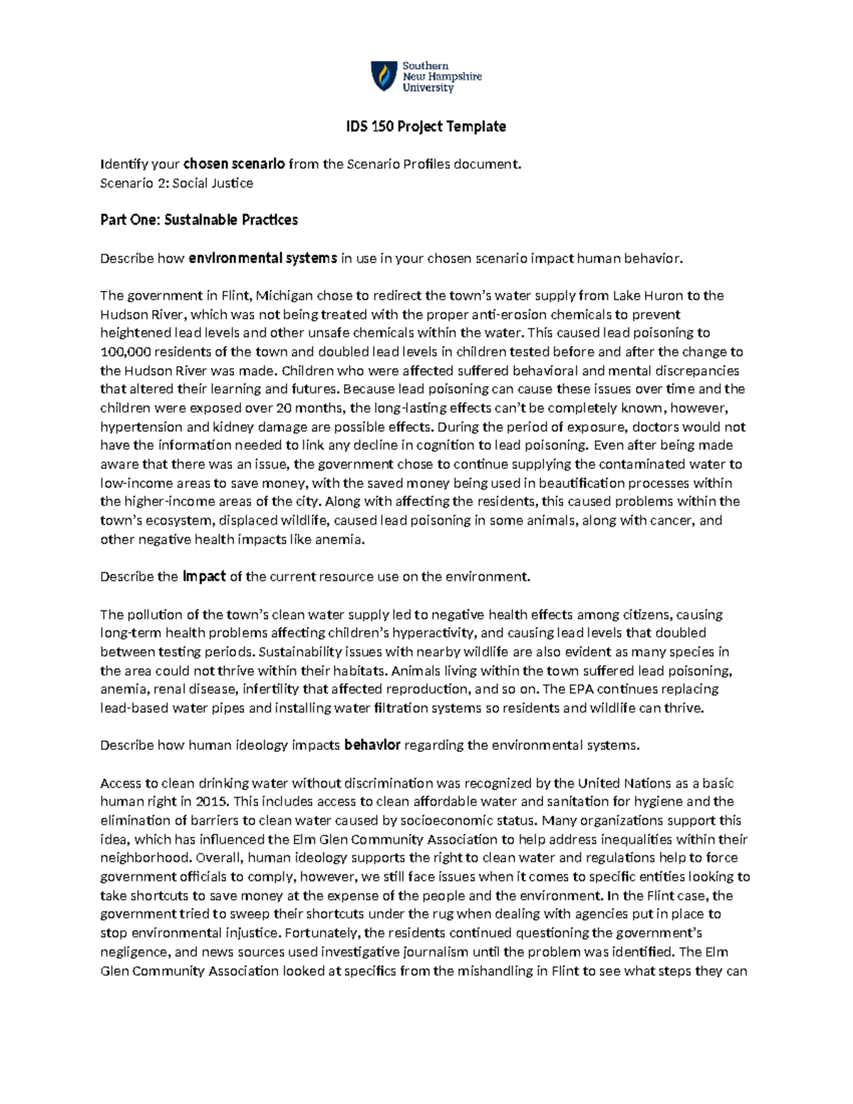 Module Five IDS Project Draft - IDS 150 Project Template Identify your ...
