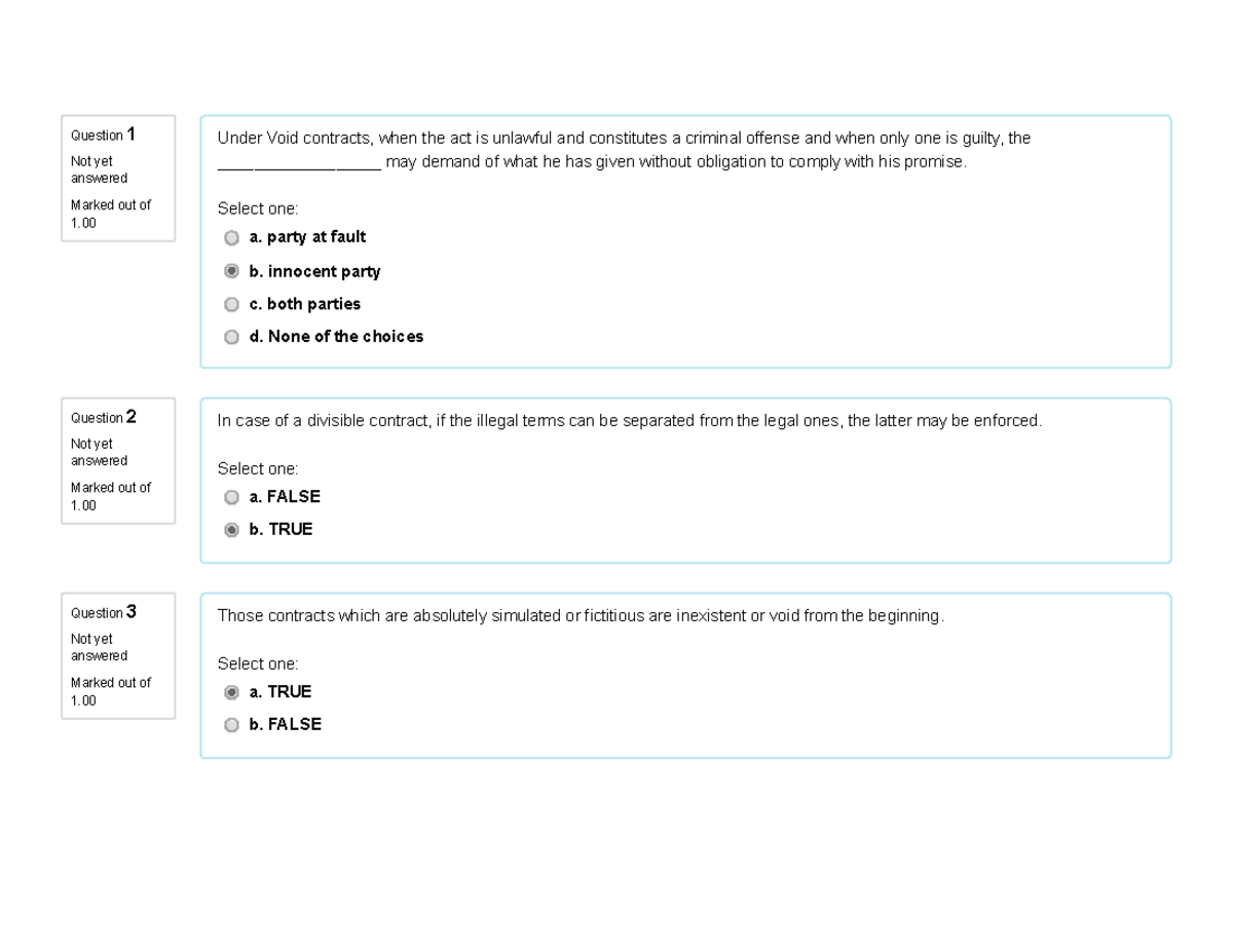 Quiz-006-90 Compress - Business Law And Obligations Basic Ethics ...