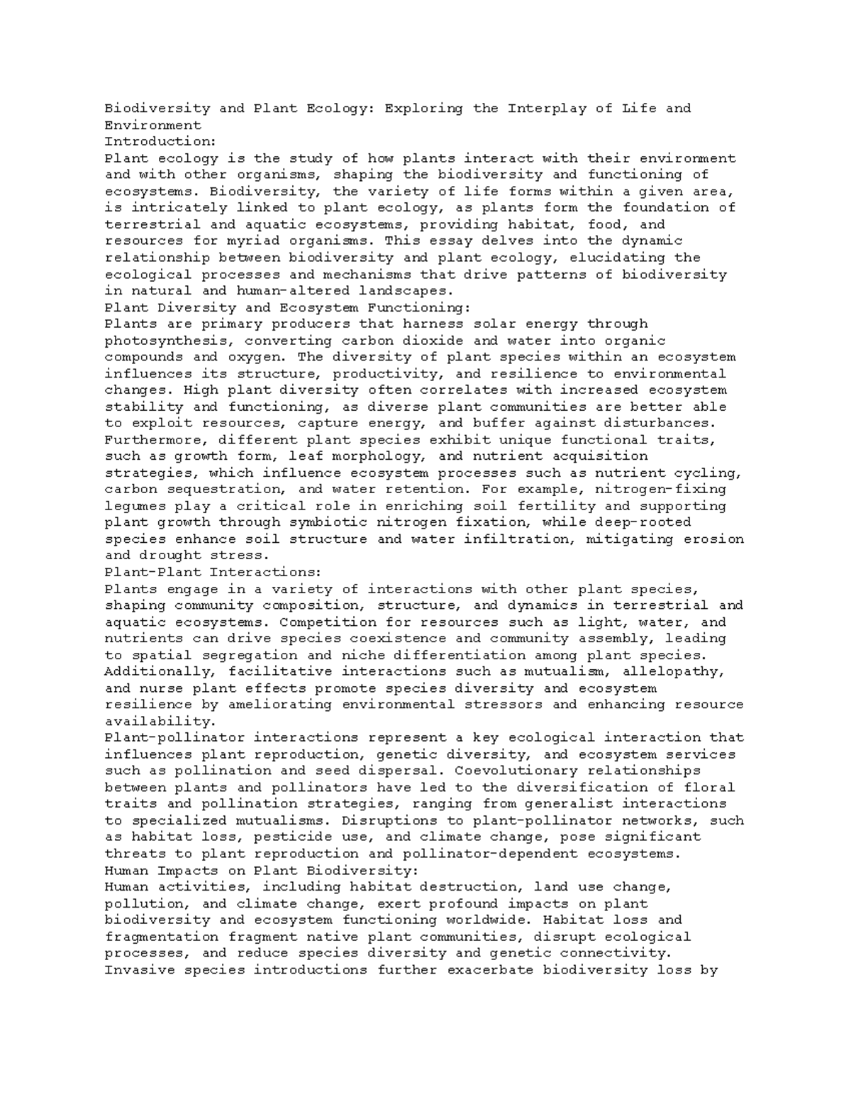 Biochem - Genetics Print of Life - Biodiversity and Plant Ecology ...