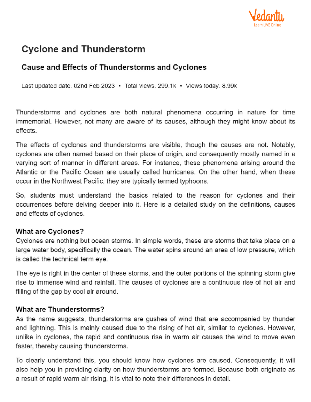 write a case study of cyclone and thunderstorm in india