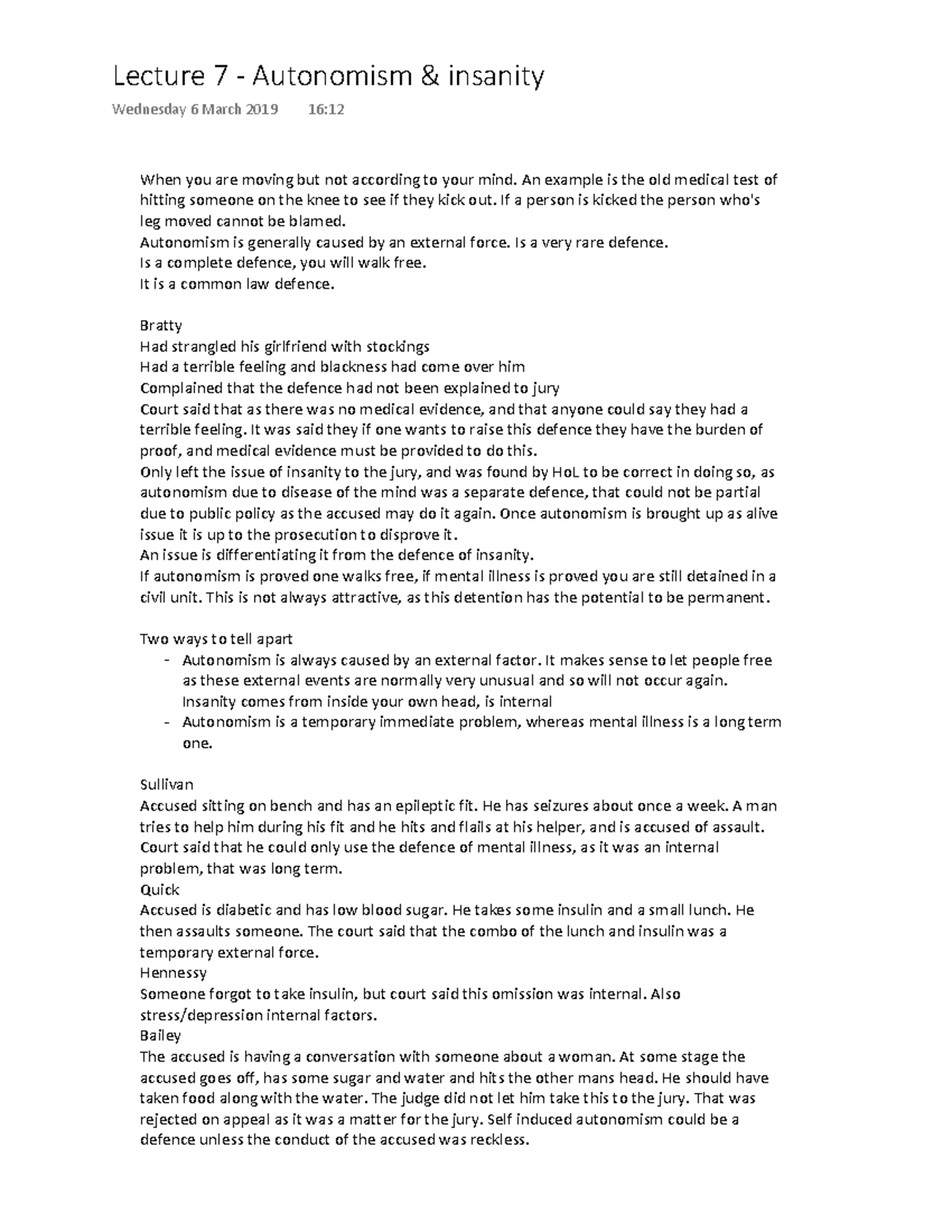 Lecture 7 Autonomism and Insanity - Warning: TT: undefined function: 32 ...