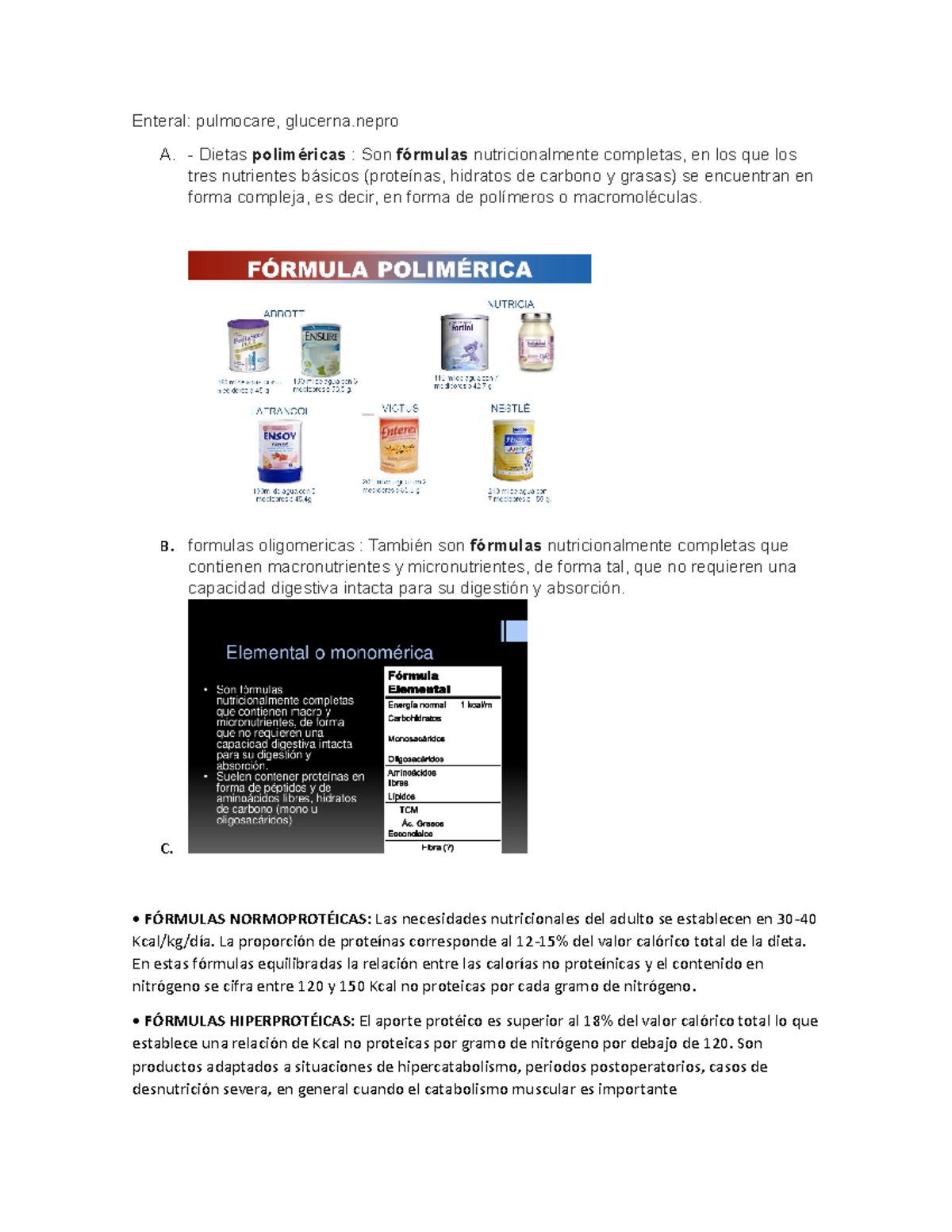 Expooo - expo d e trabajo - Enteral: pulmocare, glucerna A. - Dietas ...
