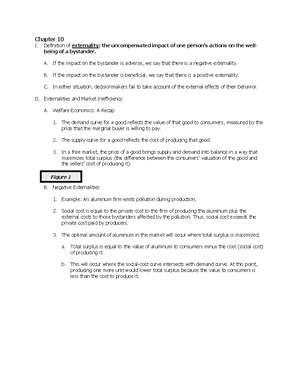 Econ 101 Textbook Notes (Ch 1-5) - Chapter 1: Ten Principles of ...