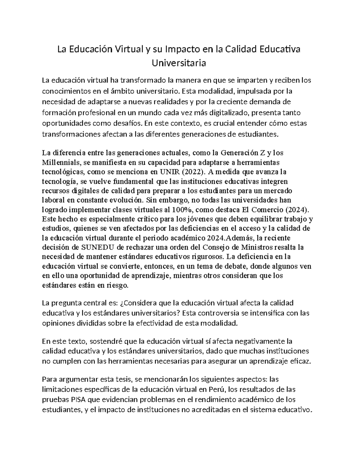 La Educación Virtual y su Impacto en la Calidad Educativa Universitaria ...
