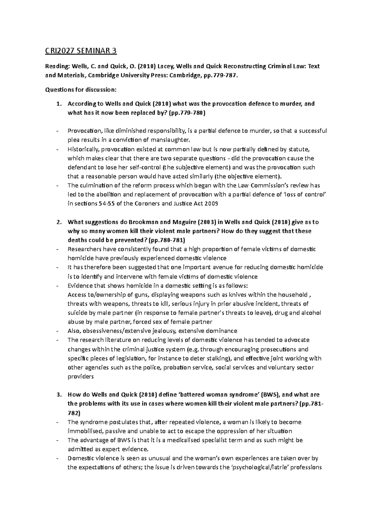 CRI2027 Seminar 3 Helen Baker CRI2027 EdgeHill Studocu