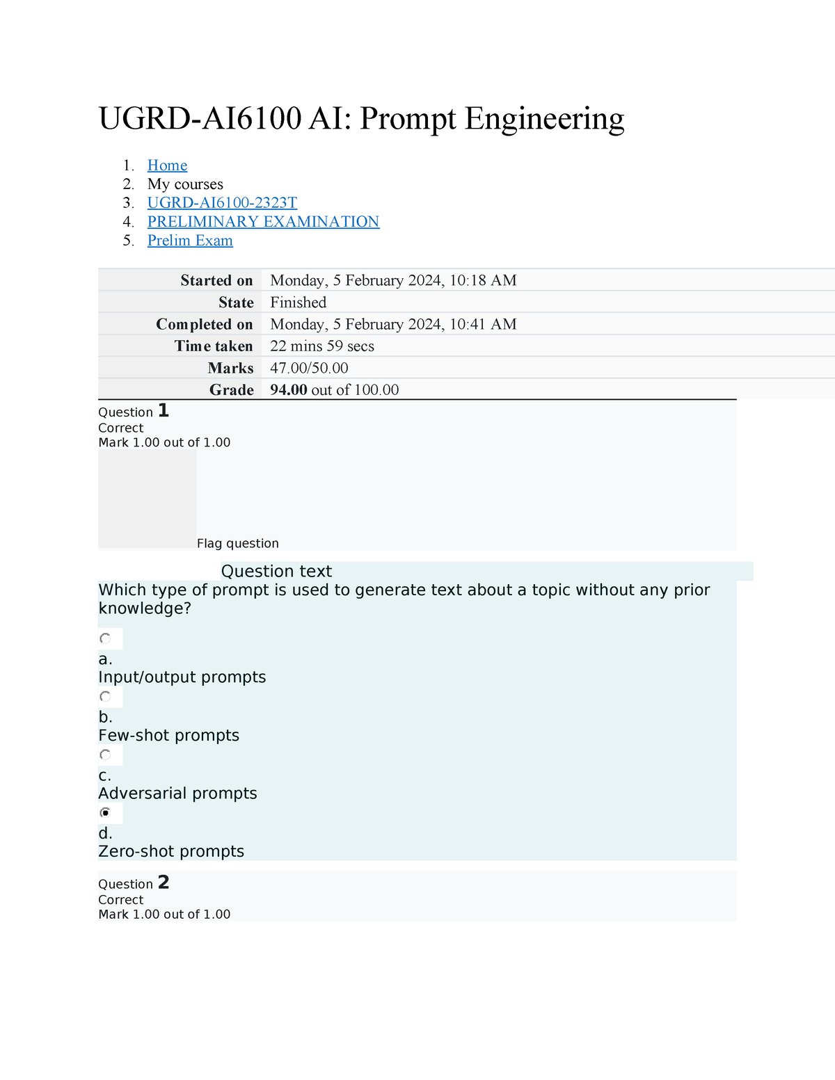 UGRD-AI6100 AI Prompt Engineering - Home 2. My Courses 3. UGRD-AI6100 ...