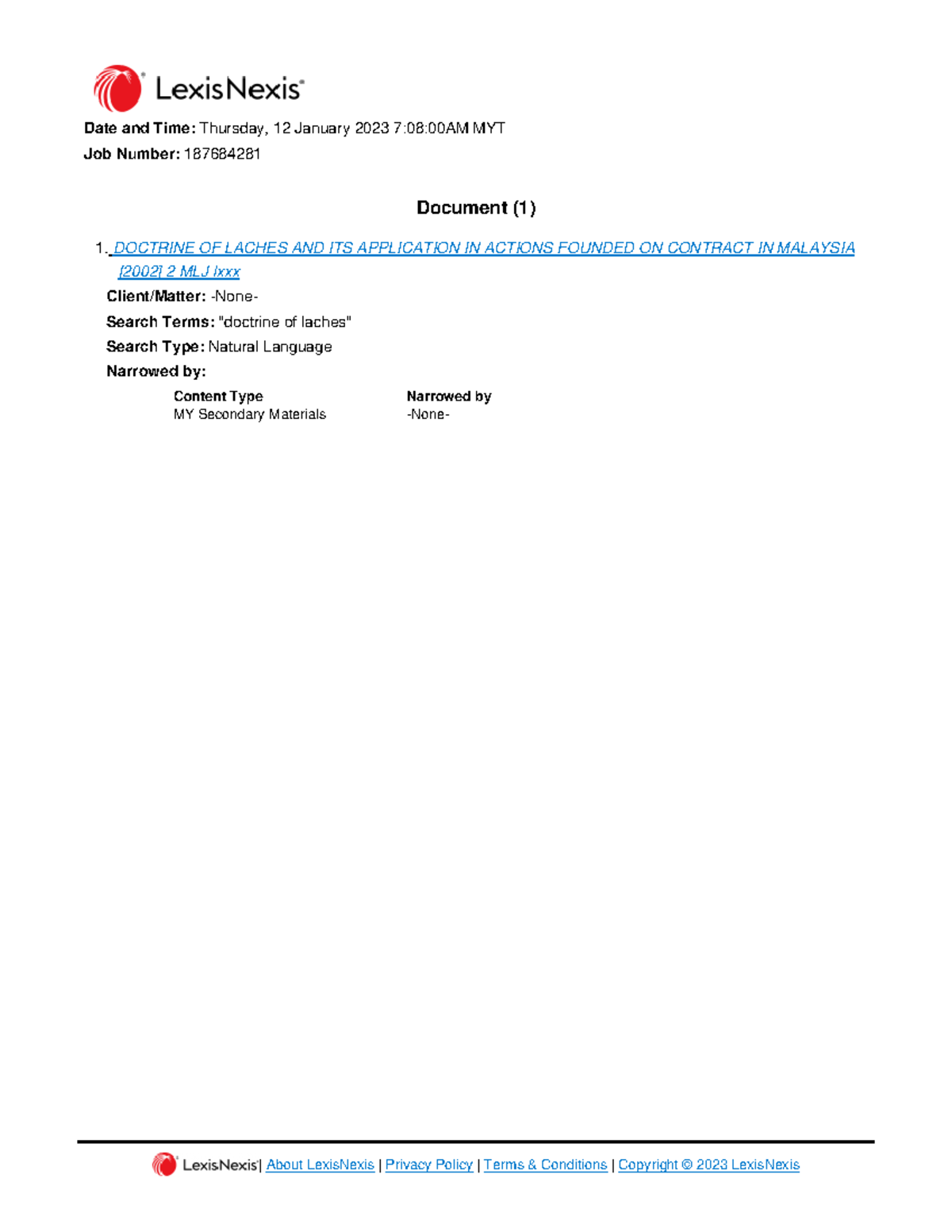 Doctrine OF Laches AND ITS Application IN Actions Found About