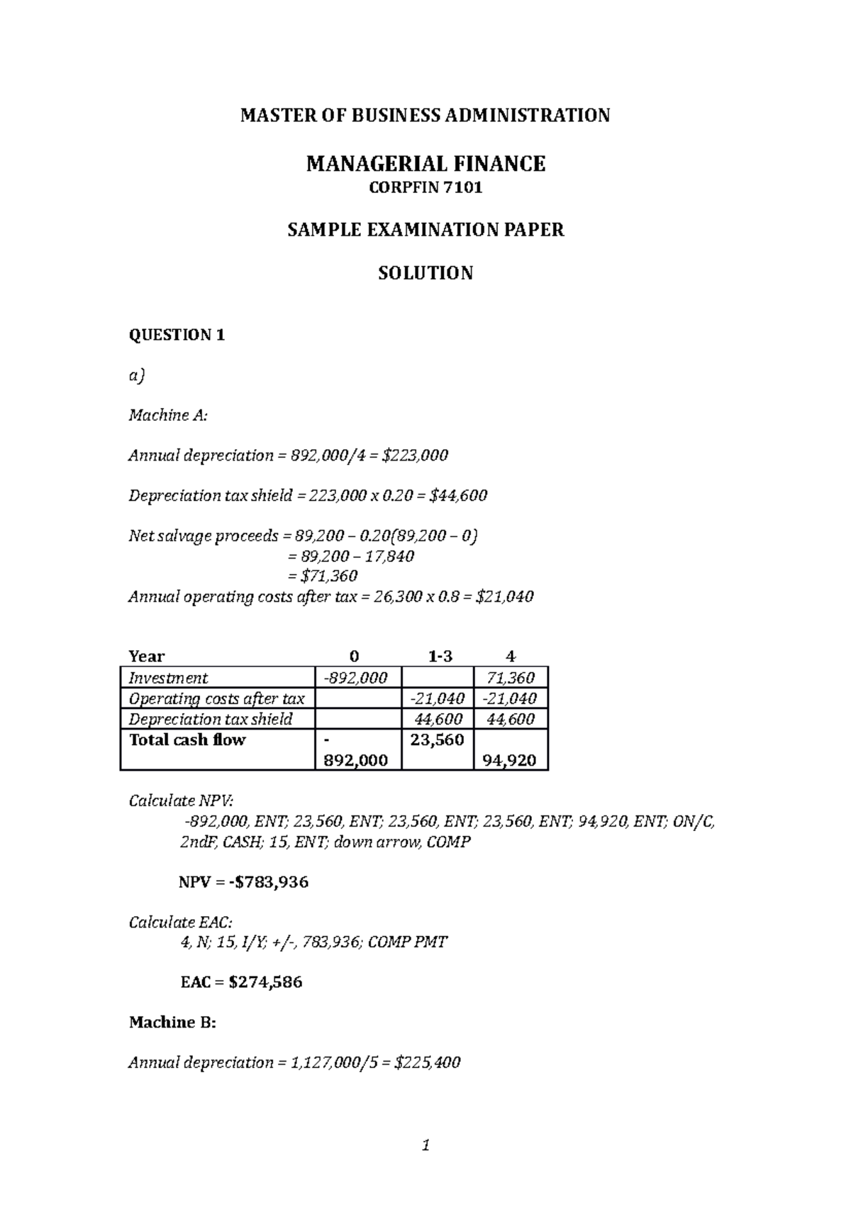 MF Sample Exam Solution 2020 - MASTER OF BUSINESS ADMINISTRATION ...