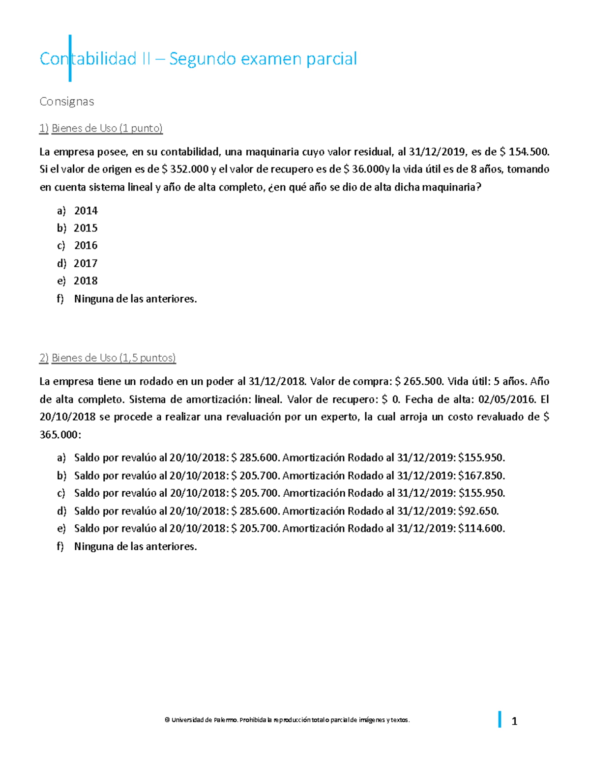 Contabilidad II - Segundo examen parcial - Contabilidad II – Segundo ...