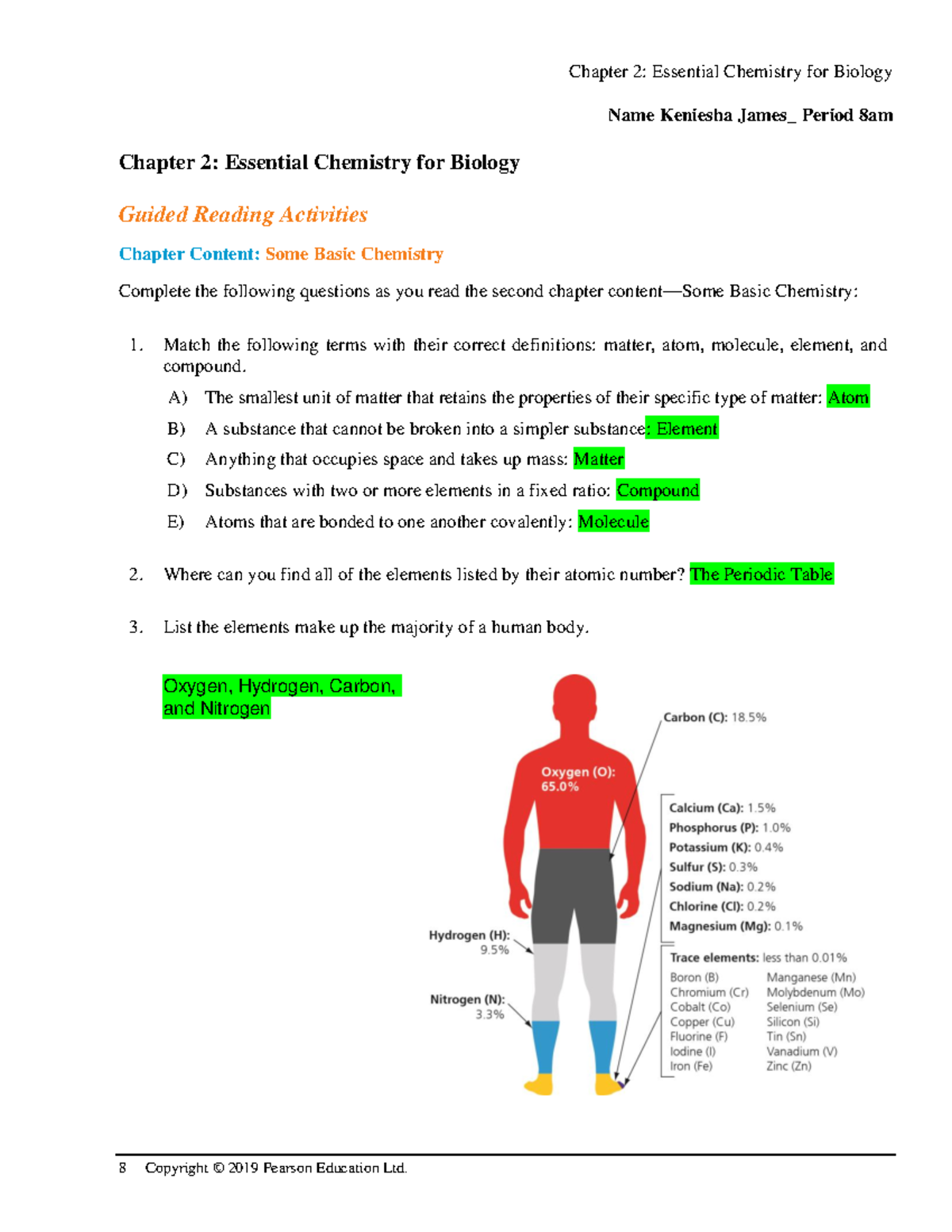 Chemistry In Biology Section 2 Worksheet Answers