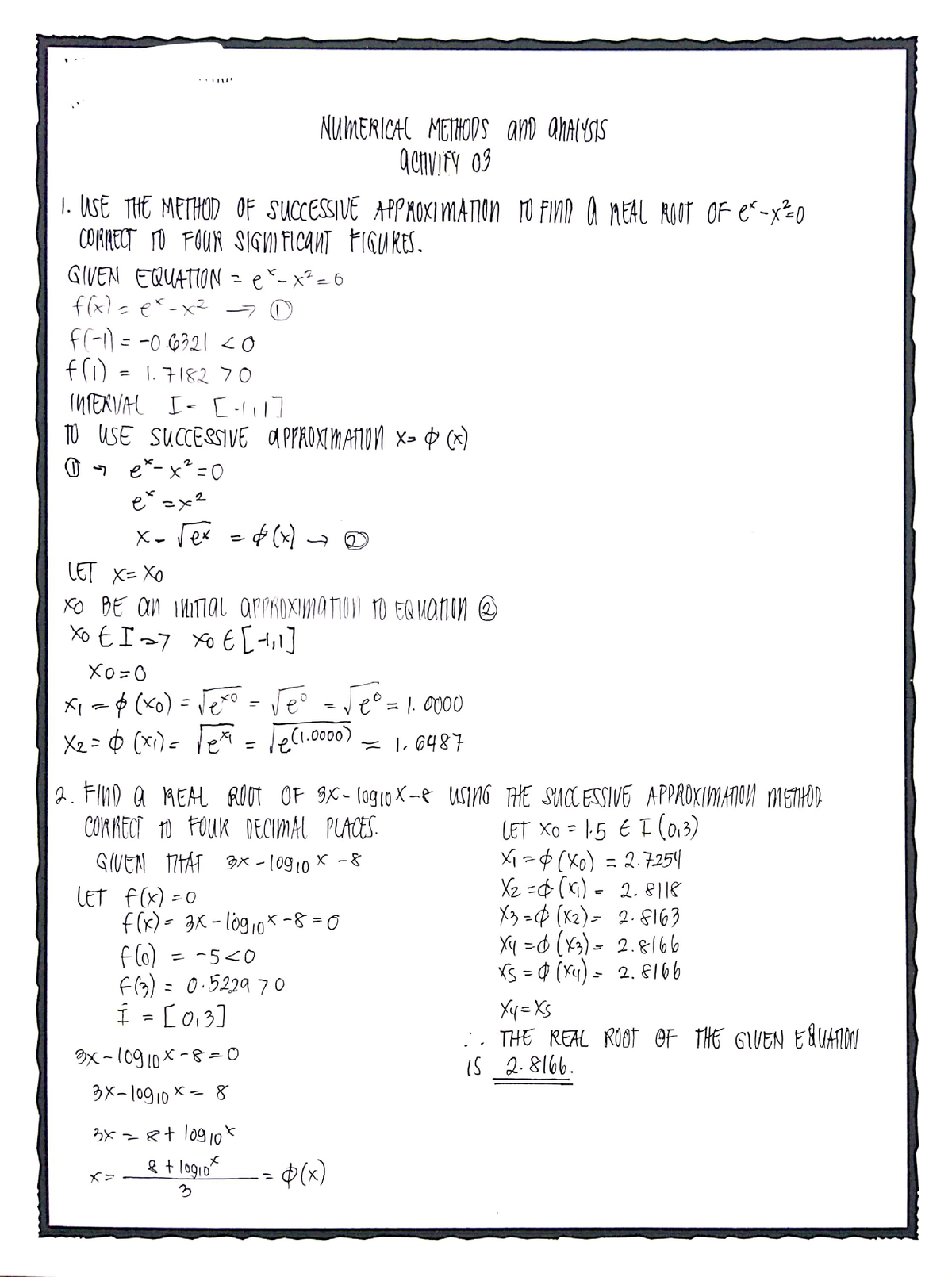 Numerical 03 - BS Electrical Engineering - Studocu