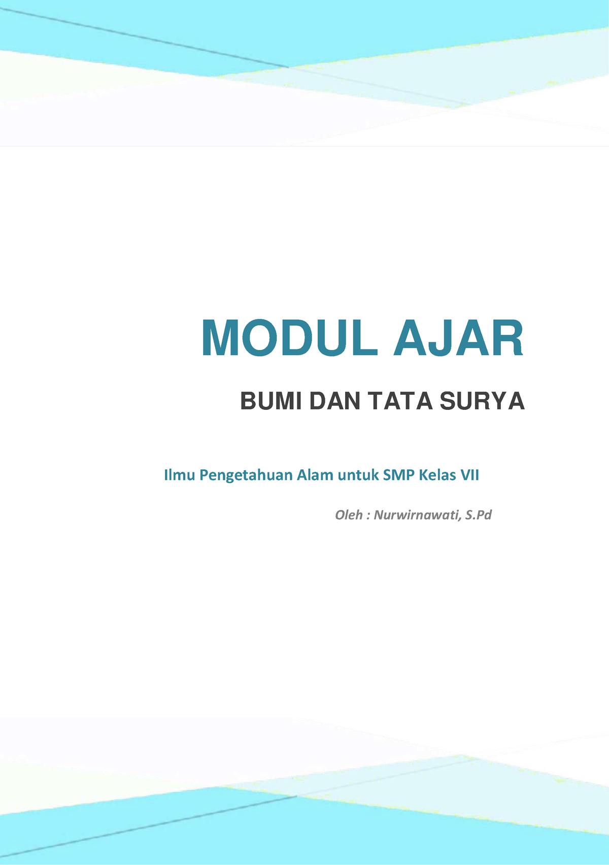 Contoh MODL TATA Surya - MODUL AJAR BUMI DAN TATA SURYA Ilmu ...