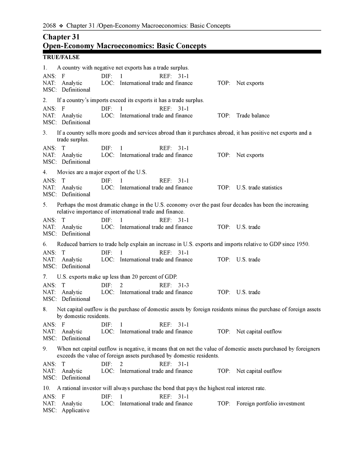 Chapter 31-Open-Economy Macroeconomics Basic Concepts - 2068 Chapter 31 ...