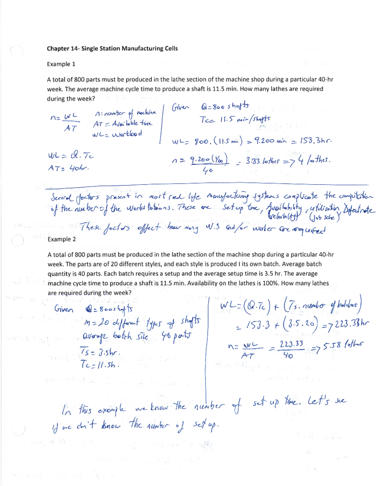 Numericals Solution Of Chapter 14 - Manufacturing Processes-I - Studocu