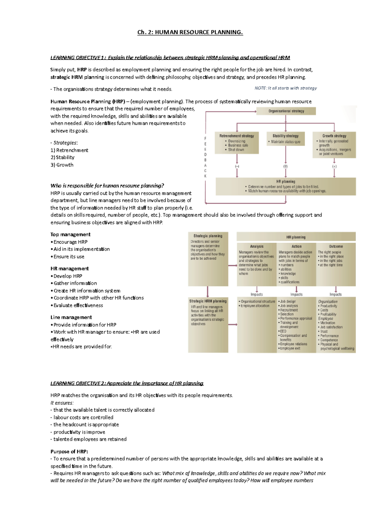 Summary - Lecture 2.docx - NOTE: It All Starts With Strategy Ch. 2 ...