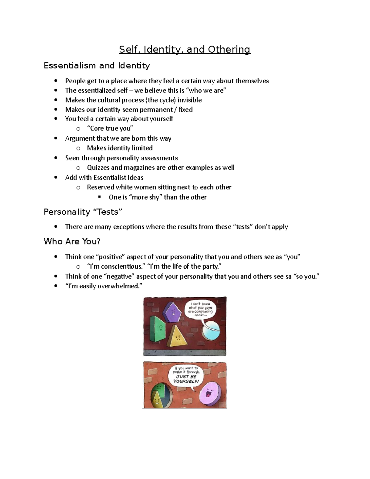 Self Identity and Othering - Self, Identity, and Othering Essentialism ...