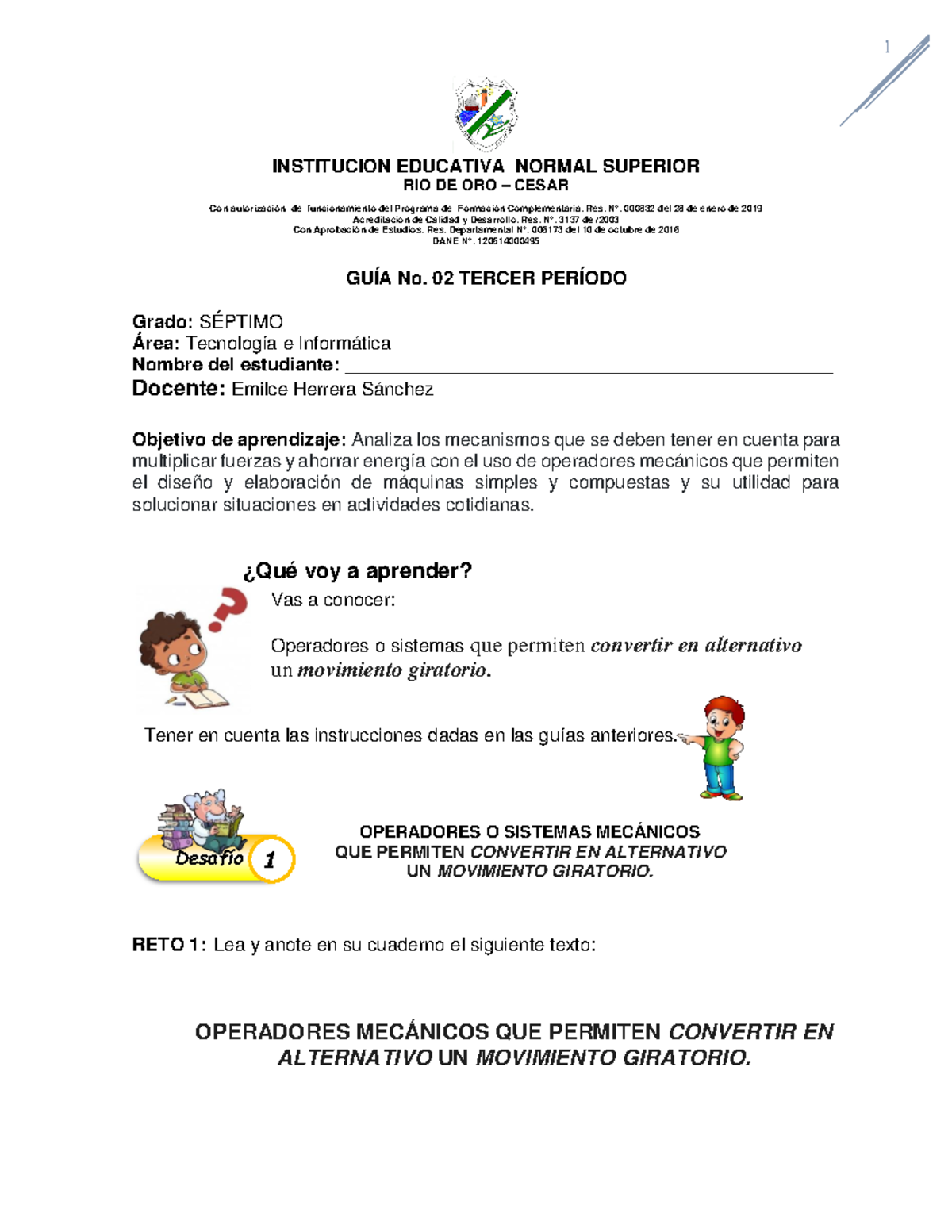 GUIA No.2 Tercer Periodo Septimo Tecnologia e Informatica - INSTITUCION ...