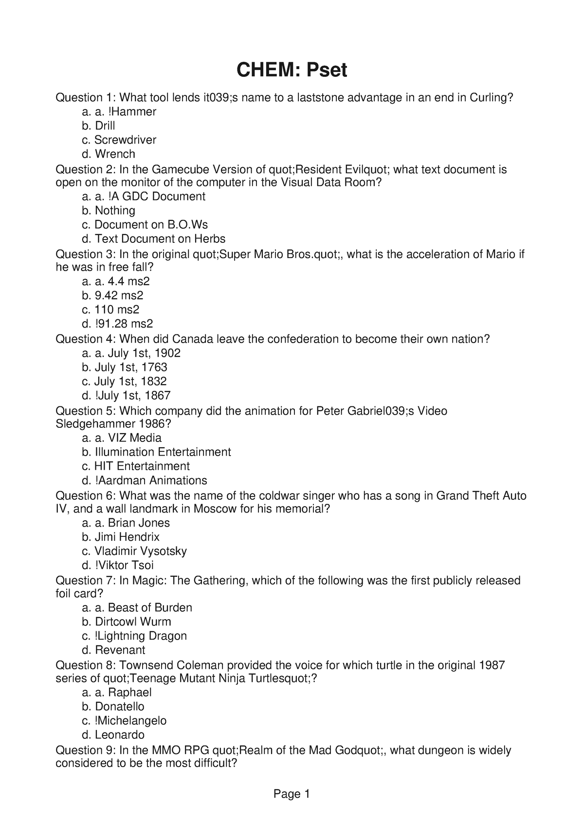 CHEM275 Lab 3 - CHEM 275 - CHEM: Pset Question 1: What Tool Lends It039 ...