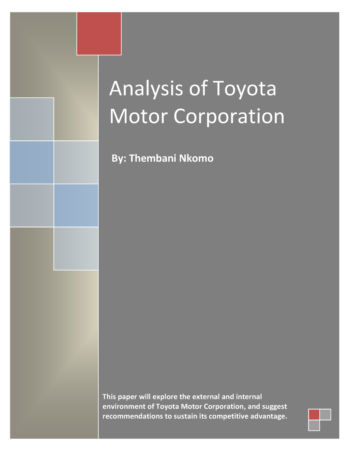 case study analysis on toyota corporation