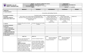DLL Mapeh 6 Q2 W2 - daily lesson log - GRADES 1 to 12 DAILY LESSON LOG ...