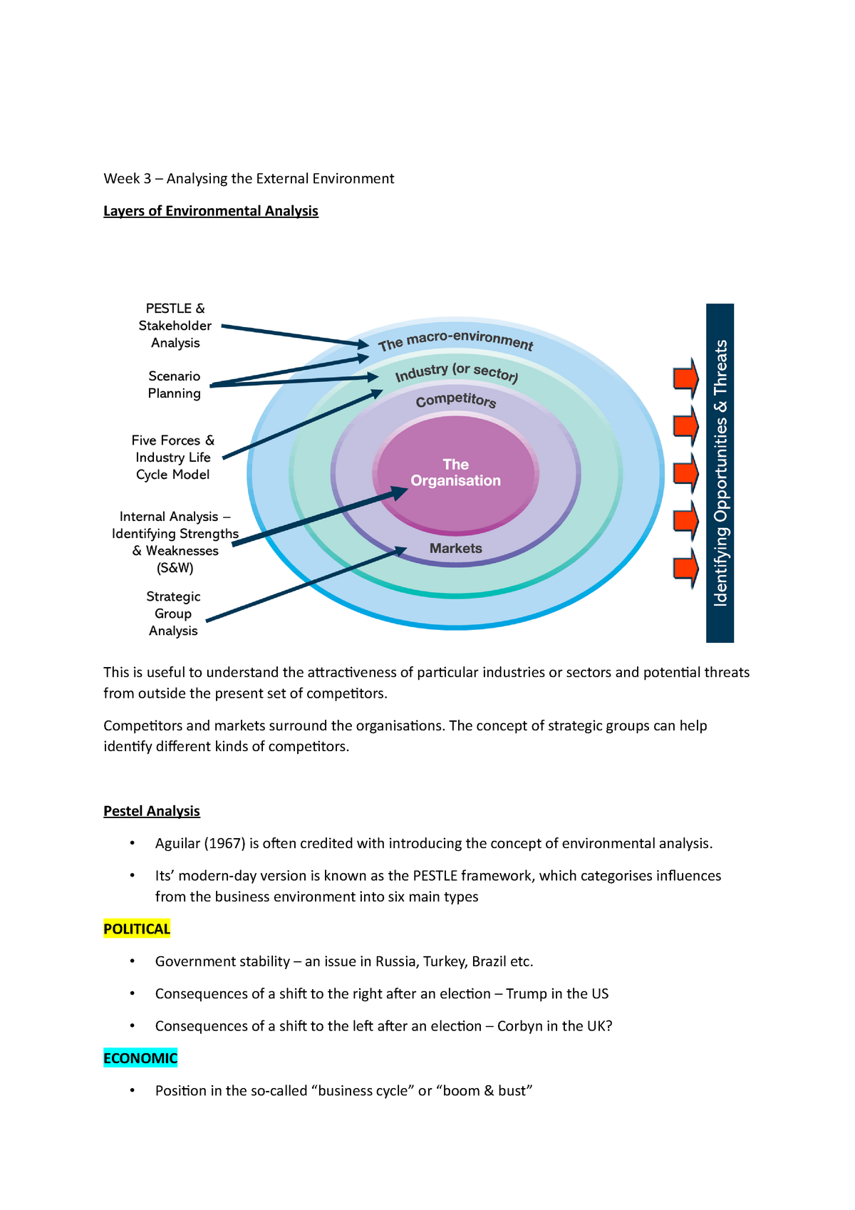 literature review on analysis of external environment