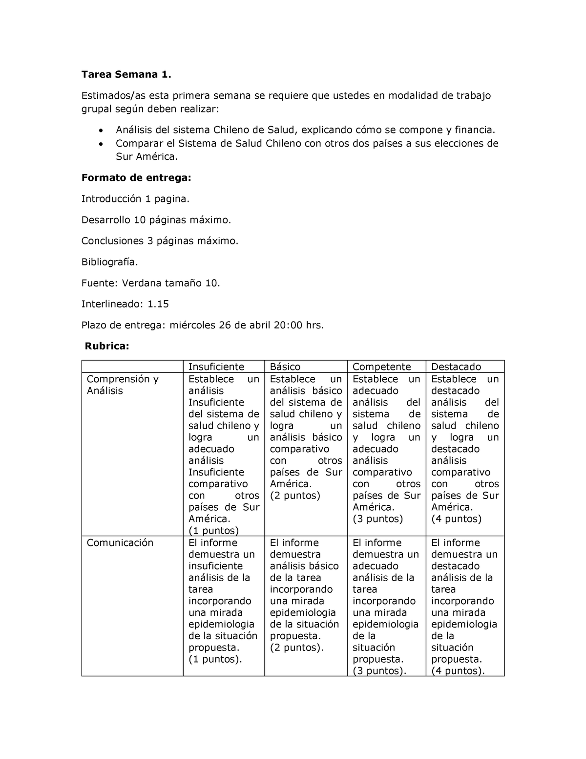 Tarea Semana 1 - Son Solo Ejercicios - Tarea Semana 1. Estimados/as ...