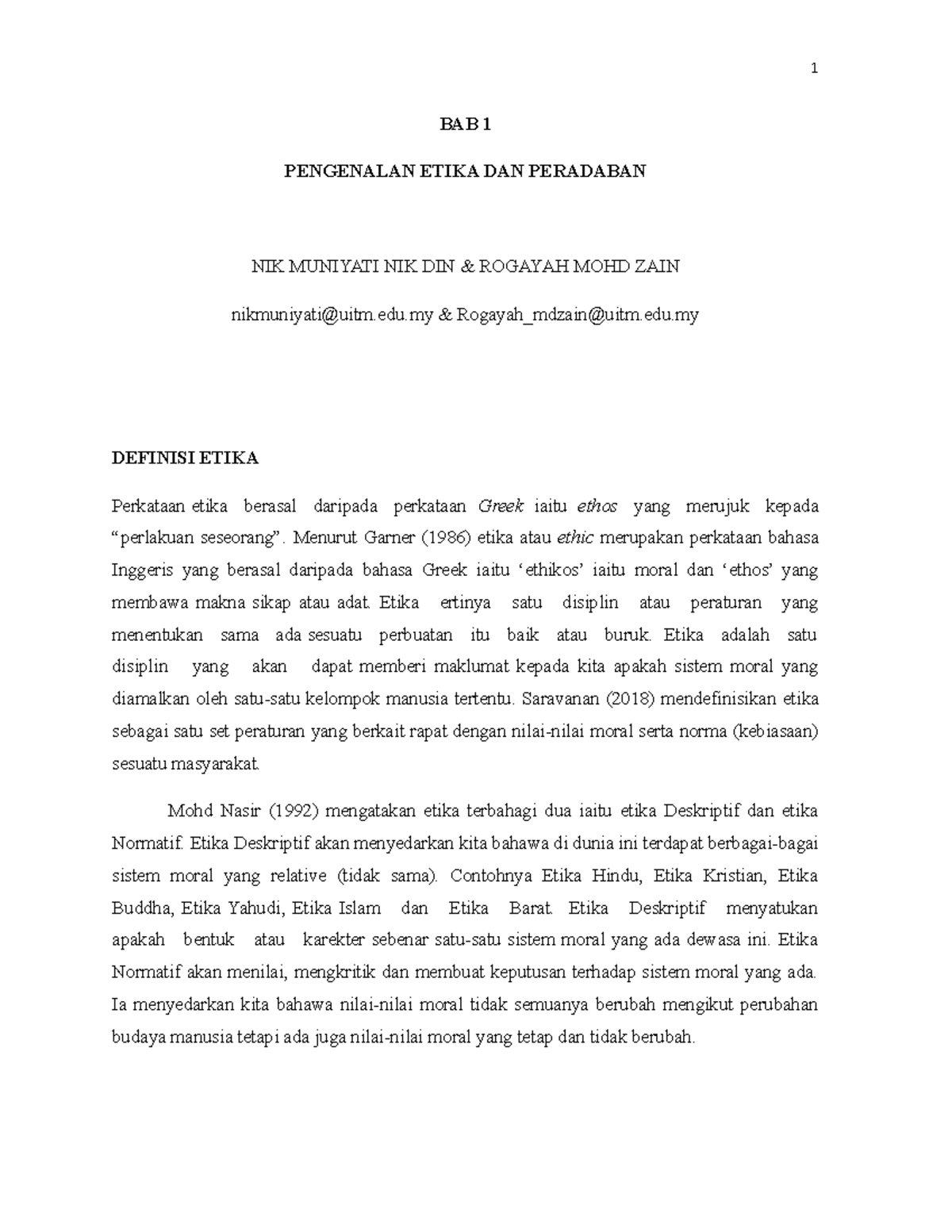 Bab 1 Malaysian History Ctu555 Uitm Studocu
