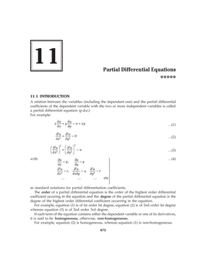 11 Partial Differential Equations Partial Differential Equations 11 aaa 673 11 Introduction A Studocu