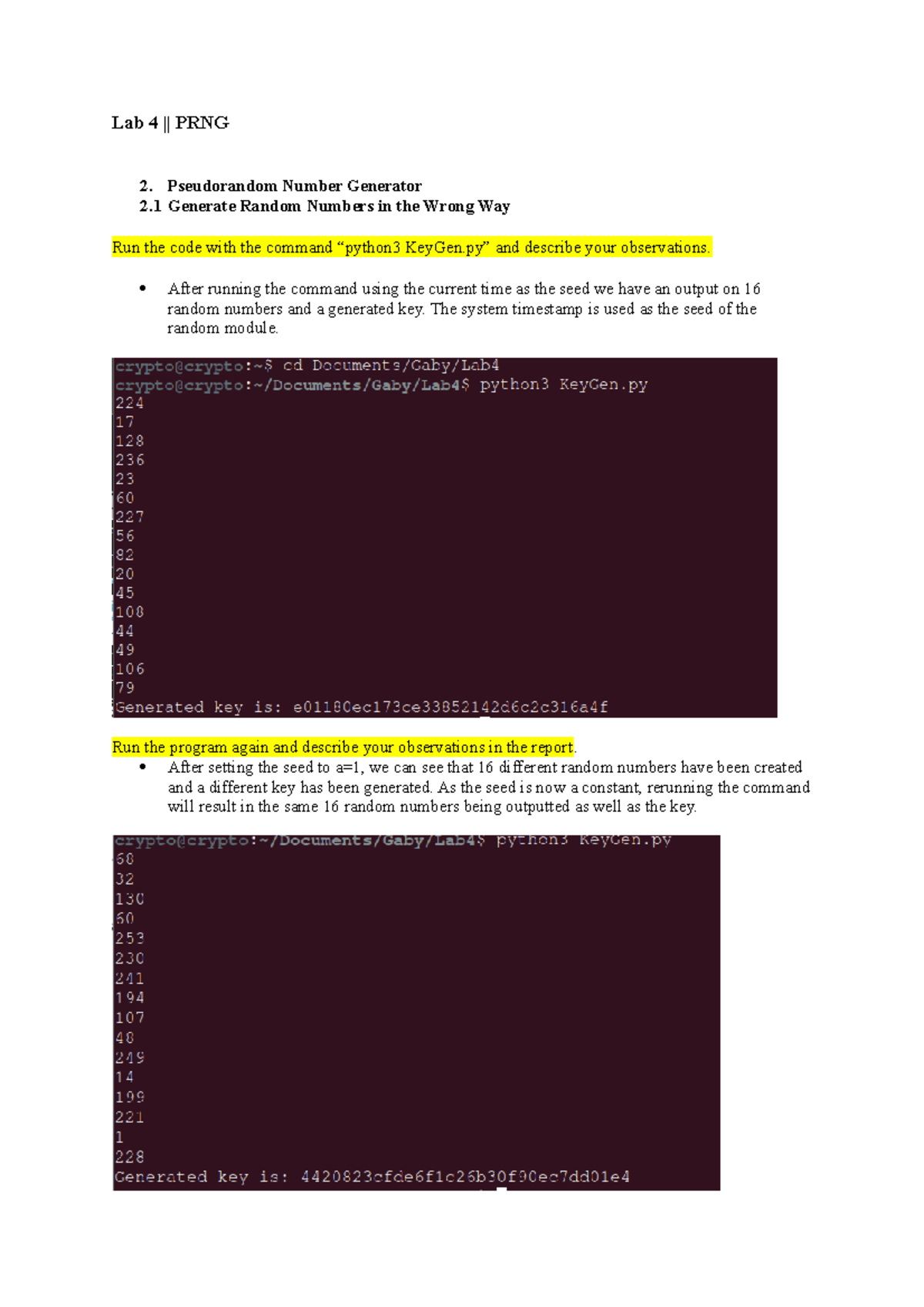 Lab4-Week6-PRNG - Lab - Lab 4 || PRNG Pseudorandom Number Generator 2 ...