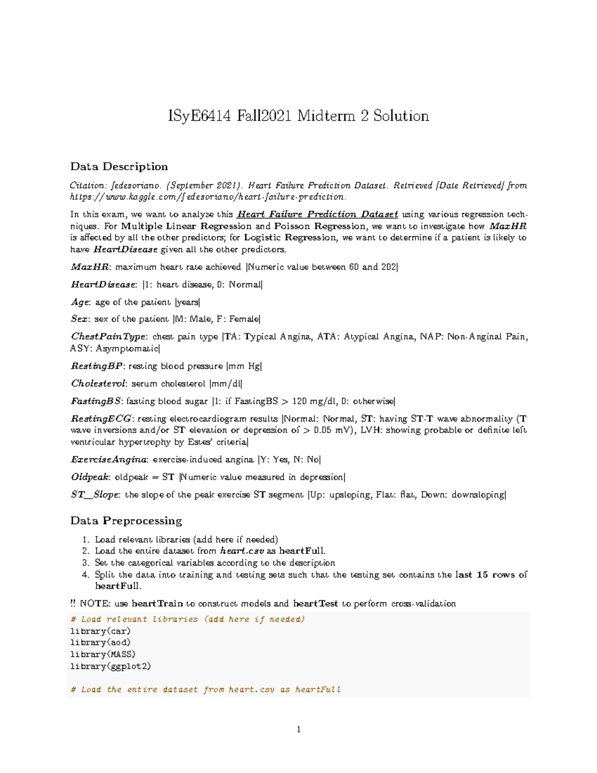 HW 3 2 - Homework - ISyE6414 Fall2021 Midterm 2 Solution Data ...