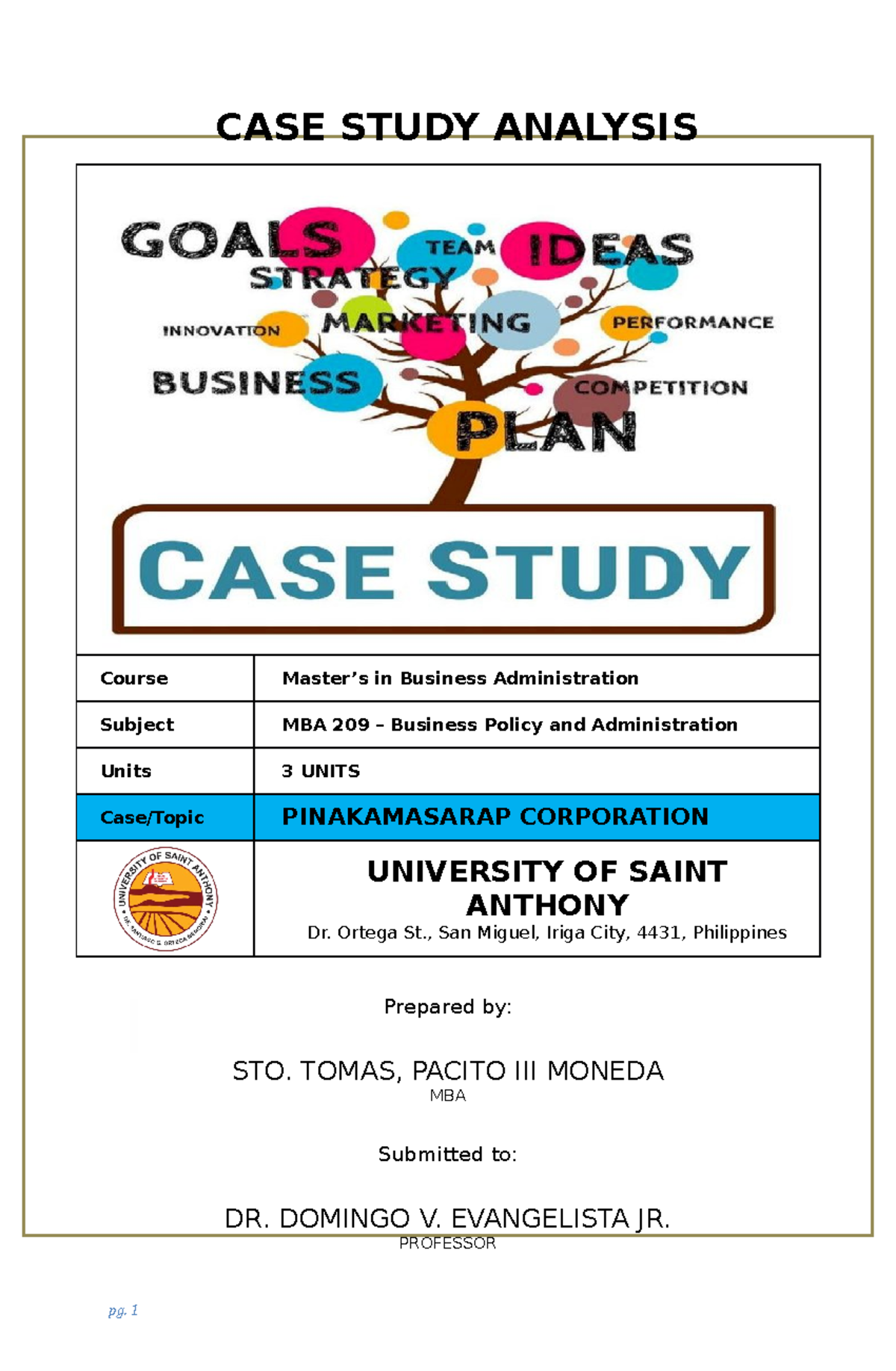 case study analysis courses