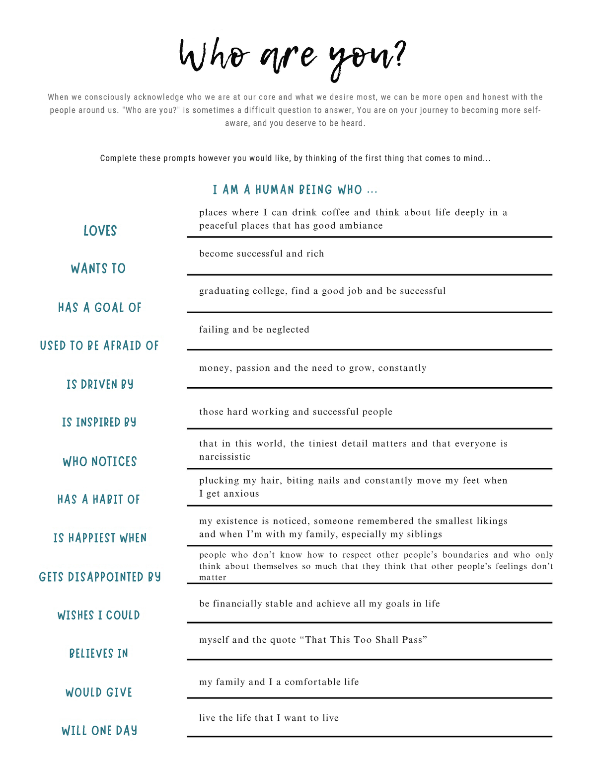 Garino, Mika Ella STI 04 Worksheet 1 UTSW - Who are you? When we ...