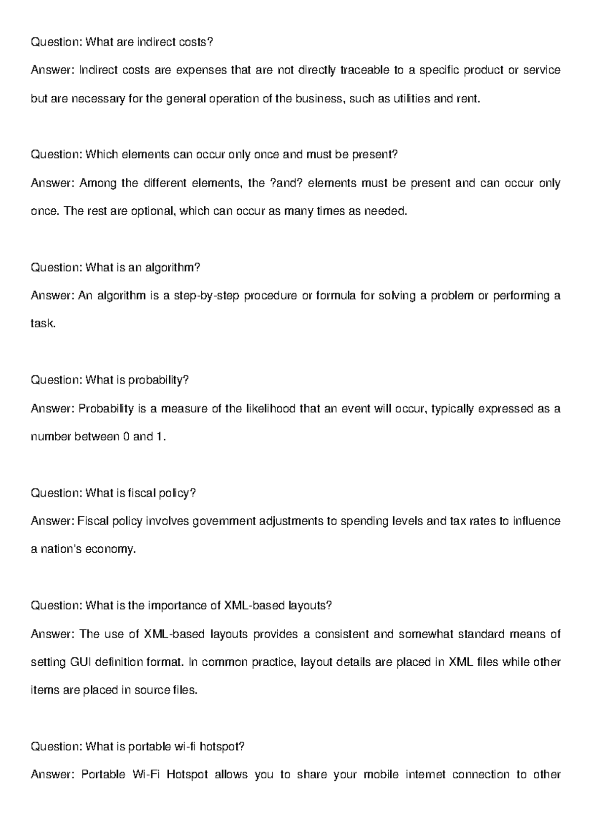 Mra perennialness distortive - Question: What are indirect costs ...