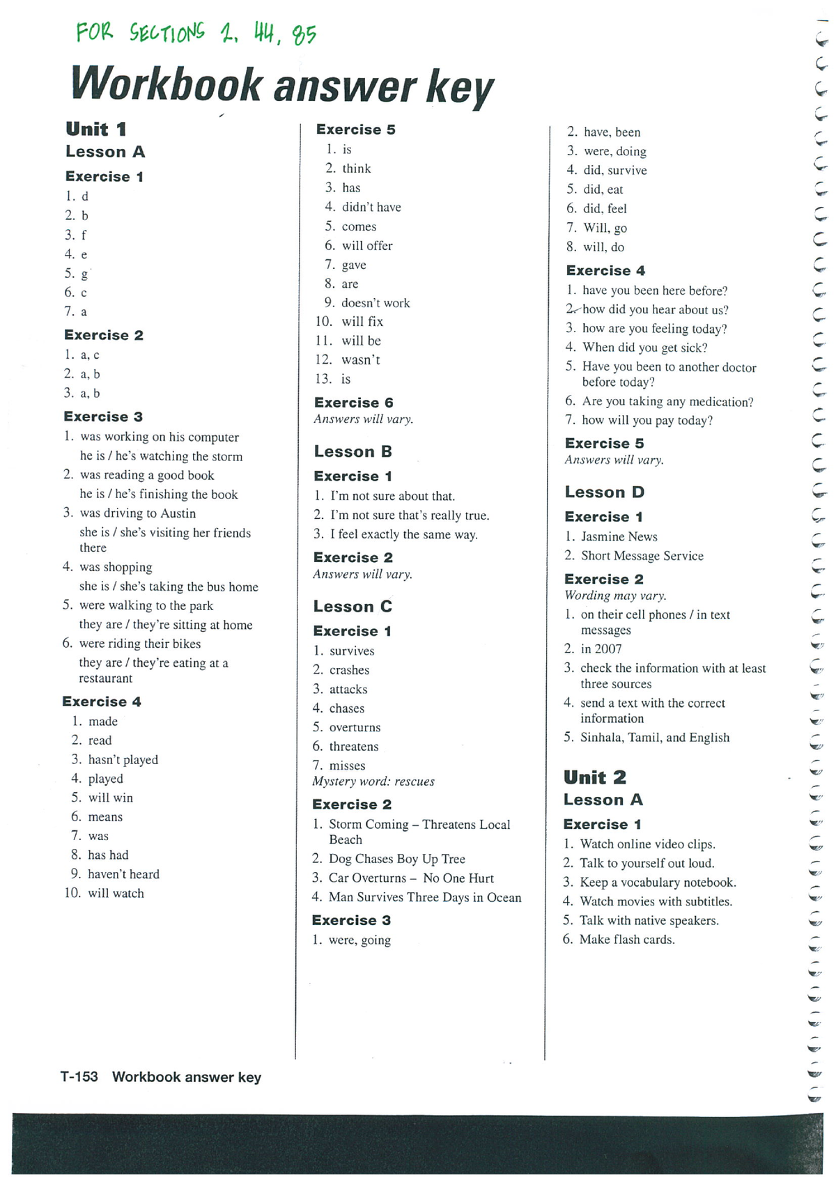 Four Corners Workbook With Answer English Studies Studocu