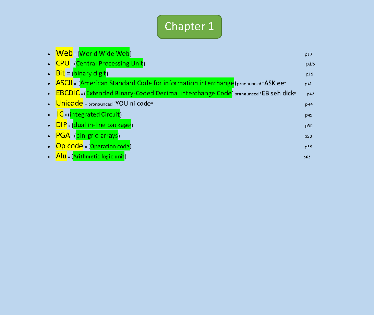 abbreviations to some definitions DOS = (Disk Operating System) • 